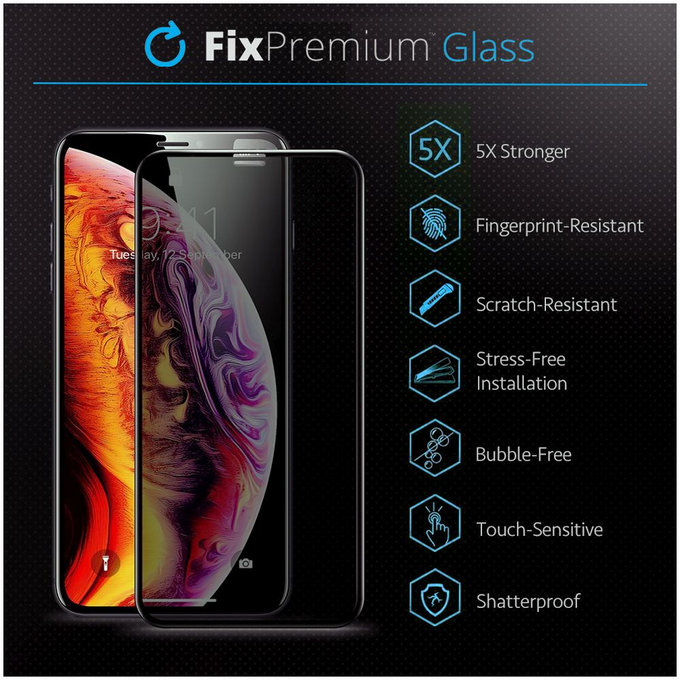 FixPremium Privacy Anti-Spy Glass - Kaljeno Steklo za iPhone 16 Pro
