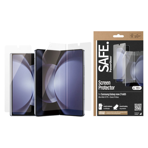 Zaščitna folija UWF in kaljeno steklo za Samsung Galaxy Z Fold6, Prozorna, SAFE by PanzerGlass