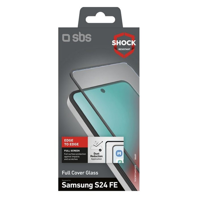 SBS - Kaljeno Steklo Full Cover za Samsung Galaxy A36, A56 a S24 FE, črna