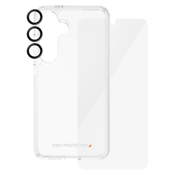 Bundle Hoops + Kaljeno steklo UWF + Hard Case D3O za Samsung Galaxy S24, PanzerGlass