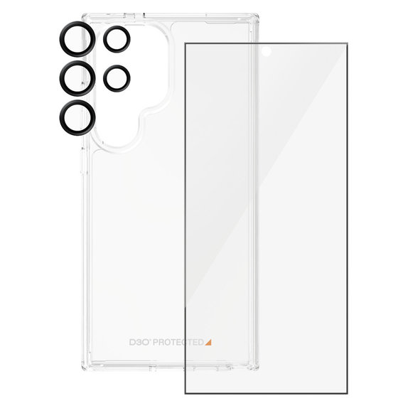 Bundle Hoops + Kaljeno steklo UWF + Hard Case D3O za Samsung Galaxy S24 Ultra, PanzerGlass