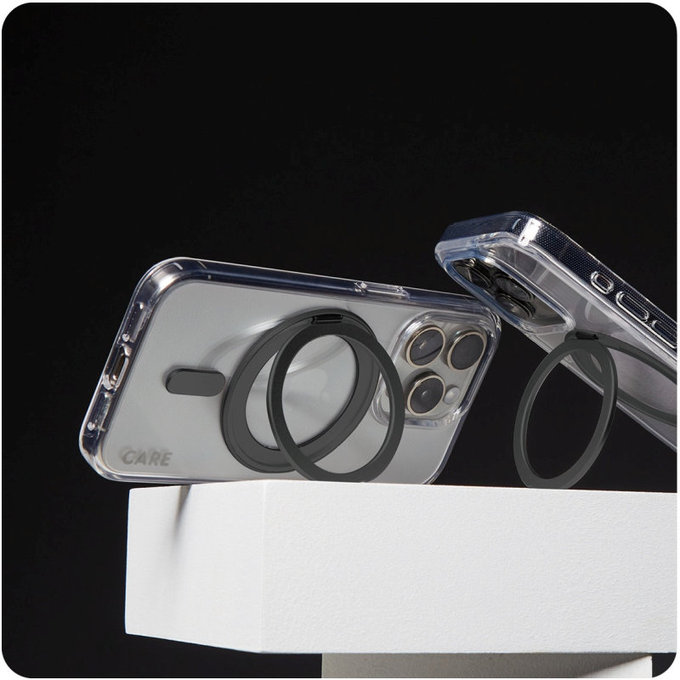 Ovitek Kickstand z MagSafe za iPhone 16 Pro Max, Črna, CARE