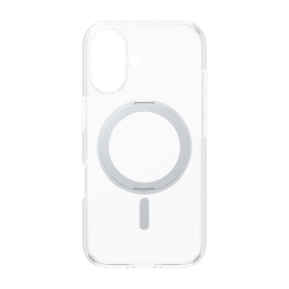 Ovitek Kickstand z MagSafe za iPhone 16, Srebrna, CARE