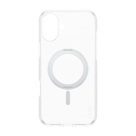 Ovitek Kickstand z MagSafe za iPhone 16 Plus, Srebrna, CARE