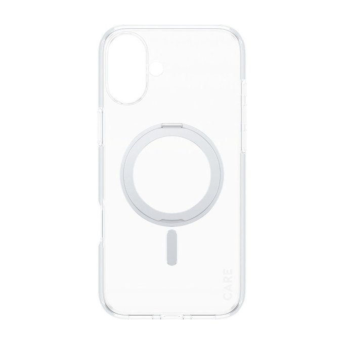 Ovitek Kickstand z MagSafe za iPhone 16 Plus, Srebrna, CARE