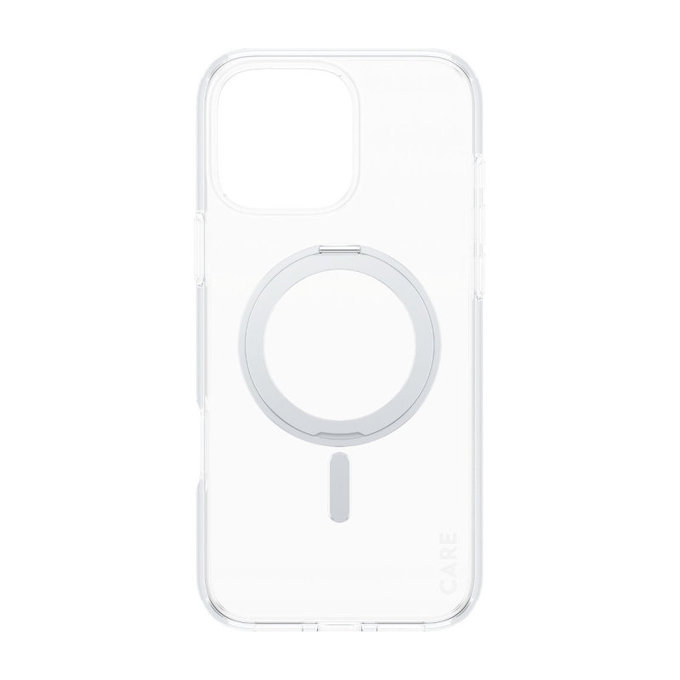 Ovitek Kickstand z MagSafe za iPhone 16 Pro Max, Srebrna, CARE