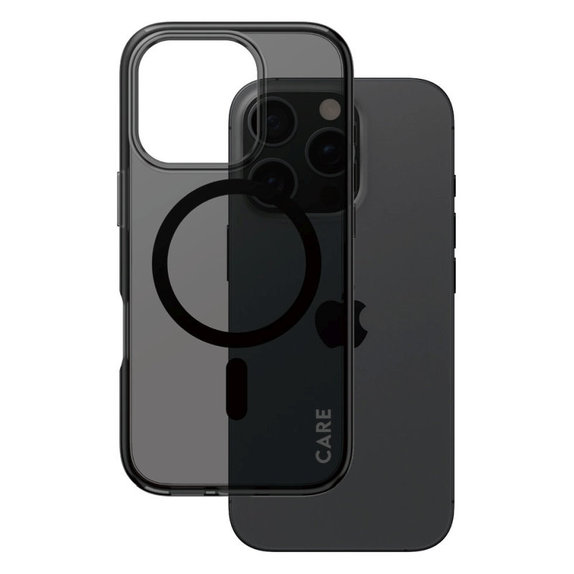 Ovitek Smokey z MagSafe za iPhone 16 Pro, Črna, CARE