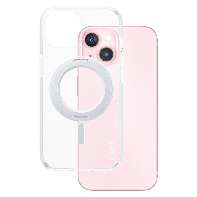 Ovitek Kickstand z MagSAFE by PanzerGlass za iPhone 15, Srebrna, PanzerGlass
