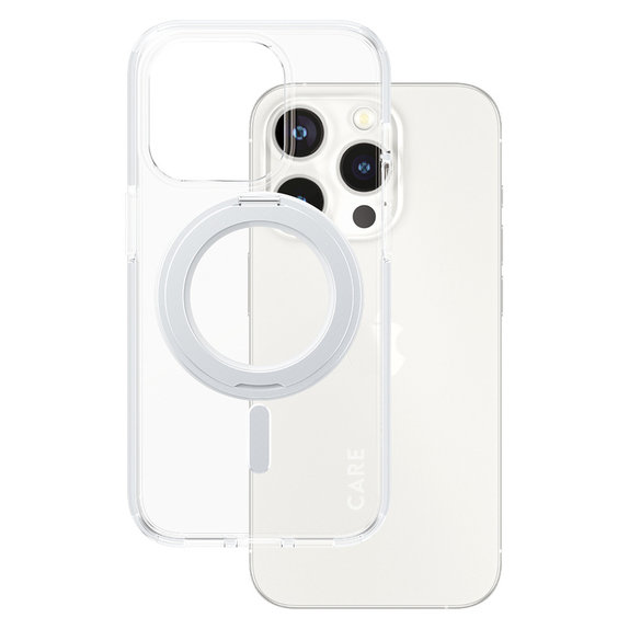 Ovitek Kickstand z MagSAFE by PanzerGlass za iPhone 15 Pro, Srebrna, PanzerGlass