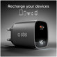 Potovalni adapter LCD USB-C, GaN, 45 W PD, črna, SBS
