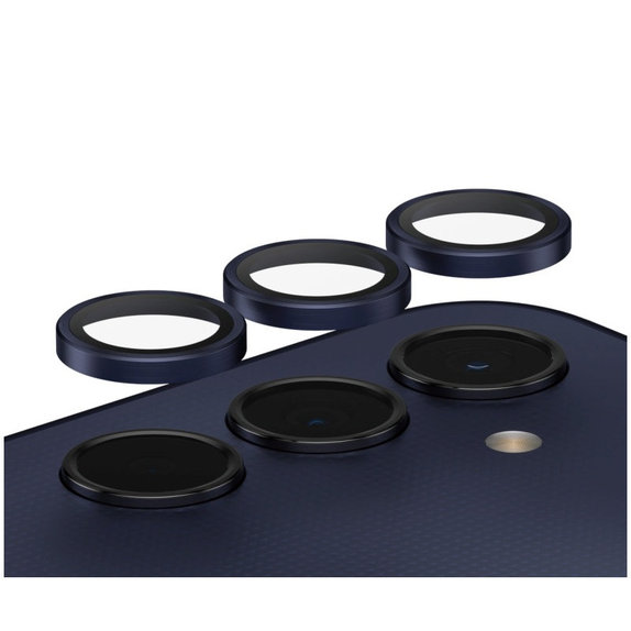 Zaščita objektiva kamere Hoops za Samsung A25 5G, Modra/Črna, PanzerGlass