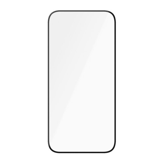 Kaljeno steklo UWF Ceramic z aplikatorjem za iPhone 15, Črna, PanzerGlass