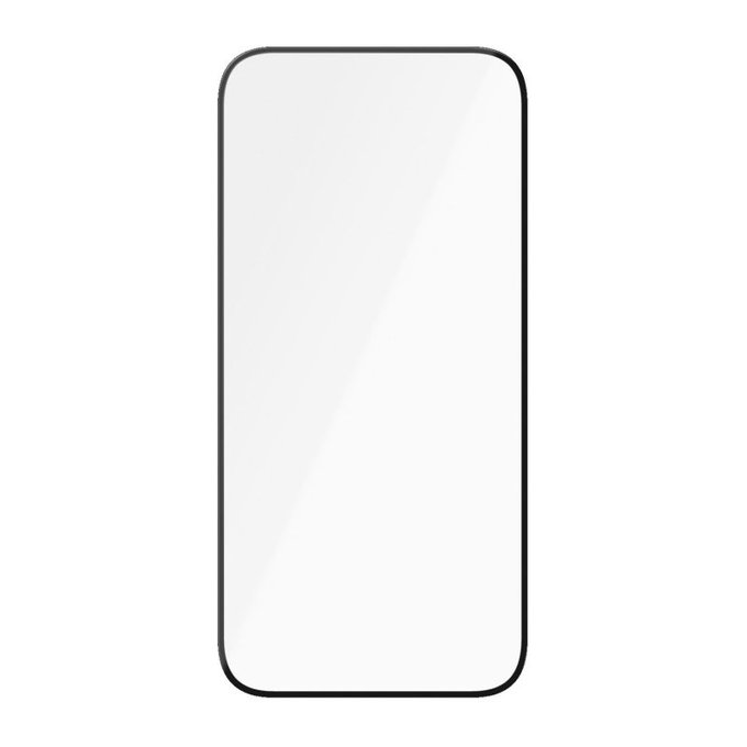 Kaljeno steklo UWF Ceramic z aplikatorjem za iPhone 15, Črna, PanzerGlass