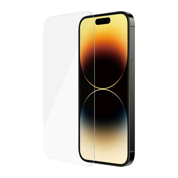 Kaljeno steklo Case Friendly UWF za iPhone 14 Pro, Črna, SAFE
