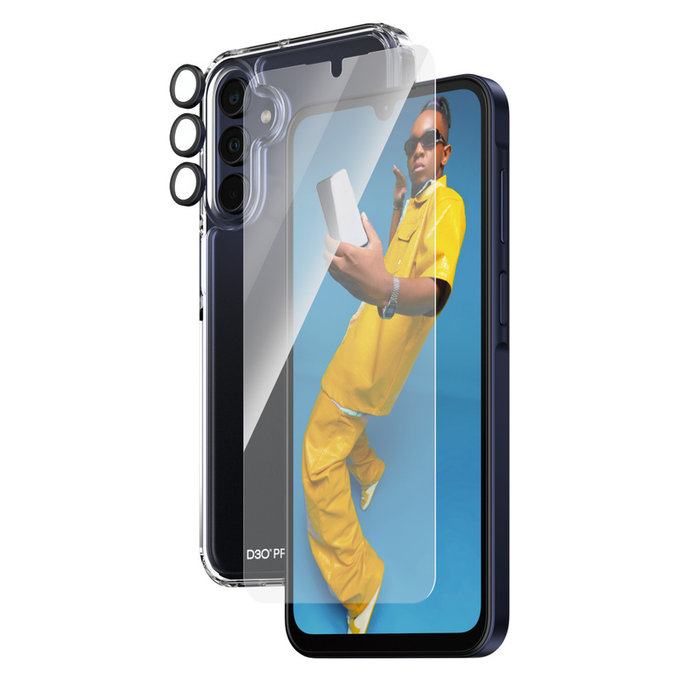 Bundle Hoops + Kaljeno steklo UWF + Hard Case D3O za Samsung Galaxy A15/A15 5G, PanzerGlass