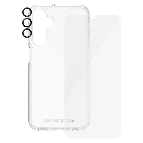 Bundle Hoops + Kaljeno steklo UWF + Hard Case D3O za Samsung Galaxy A25 5G, Prozorna, PanzerGlass