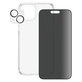 Bundle PicturePerfect + Kaljeno steklo UWF Privacy + Hard Case D3O za iPhone 15 Plus, PanzerGlass