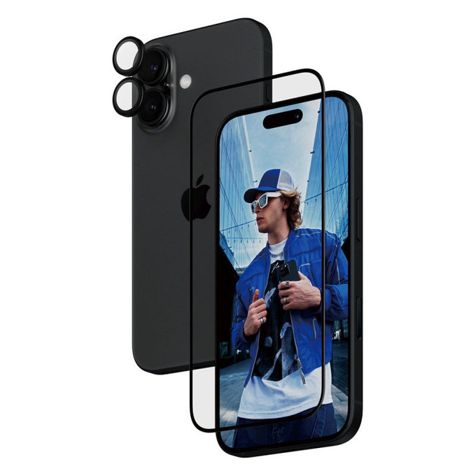 Bundle Hoops + UWF kaljeno steklo za iPhone 16, PanzerGlass