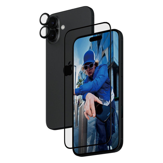 Bundle Hoops + UWF kaljeno steklo za iPhone 16 Plus, PanzerGlass