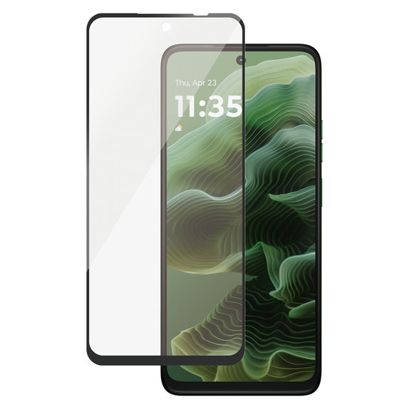 Kaljeno steklo UWF za Motorola Moto G35 5G, Črna, PanzerGlass