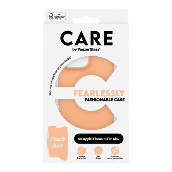 Ovitek Fearlessly za iPhone 16 Pro Max, Peachy, CARE