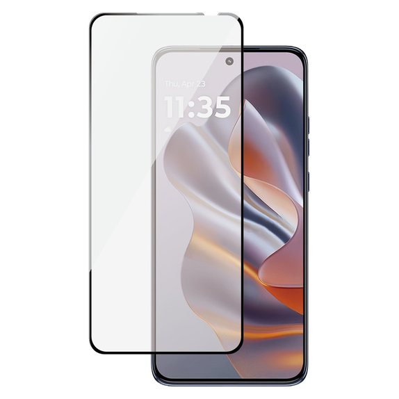 Kaljeno steklo UWF za Motorola Edge 50 Neo, Črna, SAFE by PanzerGlass