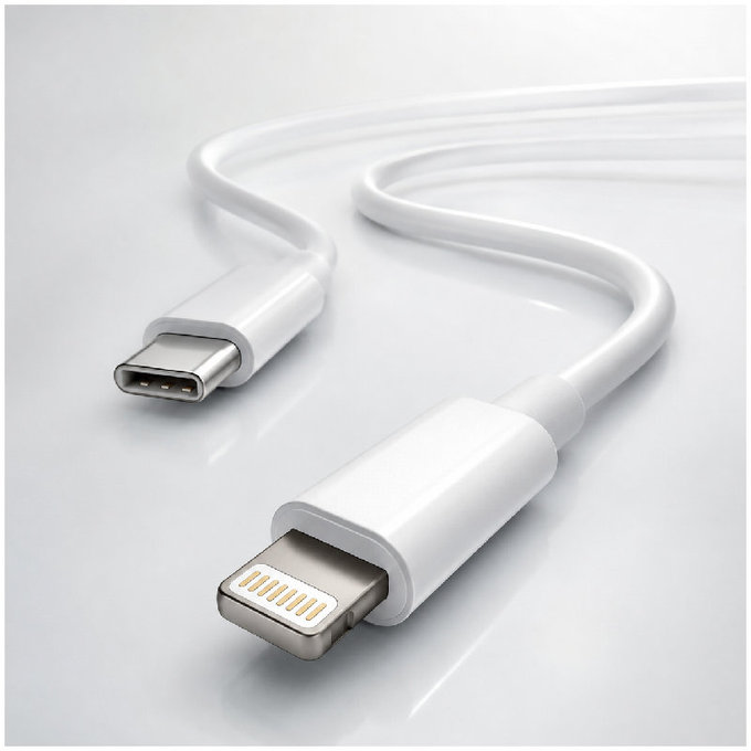 FixPremium - Kabel Lightning/USB-C, 1.5m, bela