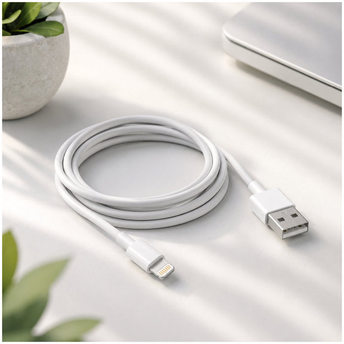 FixPremium - Kabel Lightning/USB, 1.5m, bela