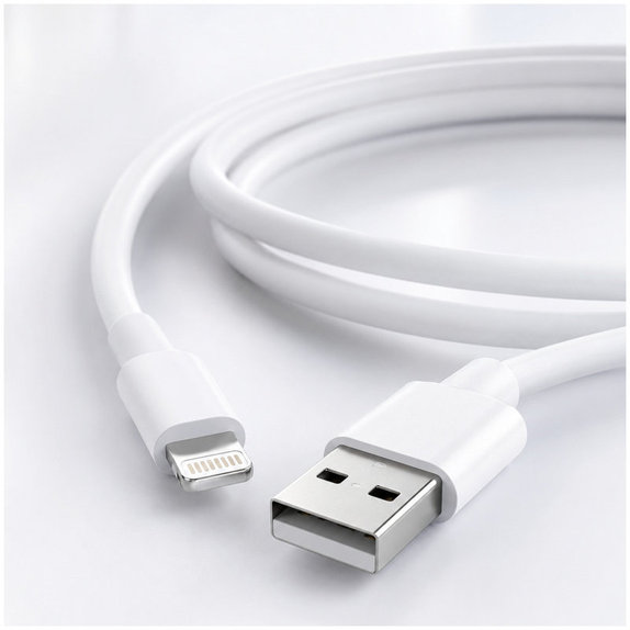 FixPremium - Kabel Lightning/USB, 1.5m, bela