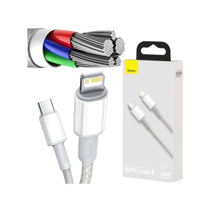 Baseus - Kabel Lightning/USB-C, 1.5m, bela