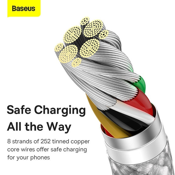 Baseus - Kabel USB-C/USB, 1.5m, bela