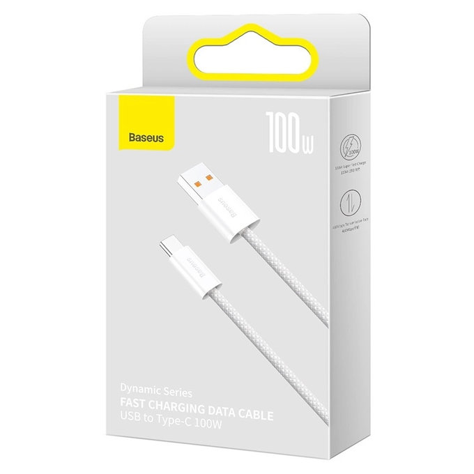 Baseus - Kabel USB-C/USB, 1.5m, bela
