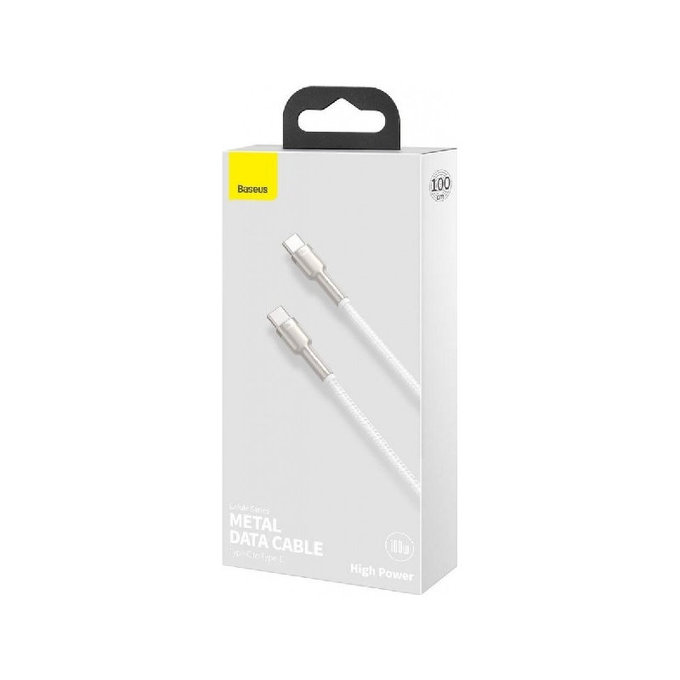 Baseus - Kabel USB-C/USB-C, 1.5m, bela