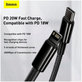Baseus - Kabel Lightning/USB-C, 1.5m, črna
