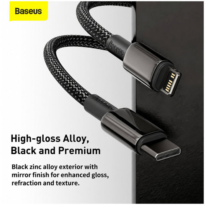 Baseus - Kabel Lightning/USB-C, 1.5m, črna