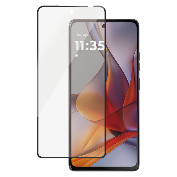 Kaljeno steklo UWF za Motorola Moto G75 5G, Črna, PanzerGlass