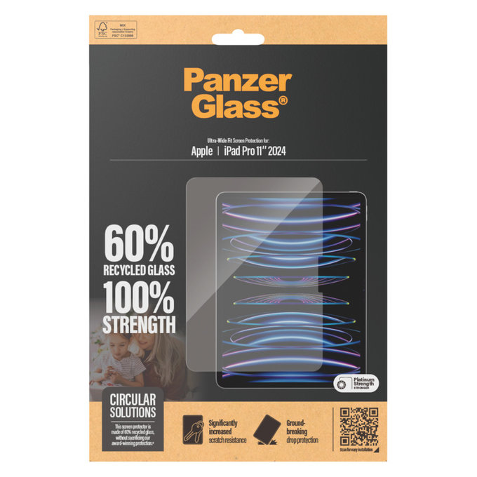 Kaljeno steklo UWF za iPad Pro 11'', Prozorna, PanzerGlass