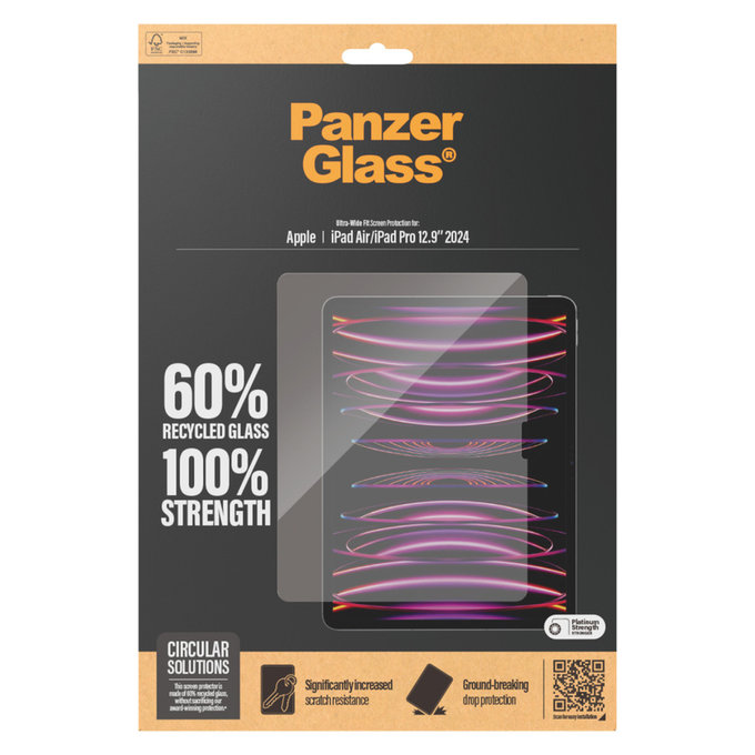 Kaljeno steklo UWF za iPad Air 13"/Pro 13", Prozorna, PanzerGlass