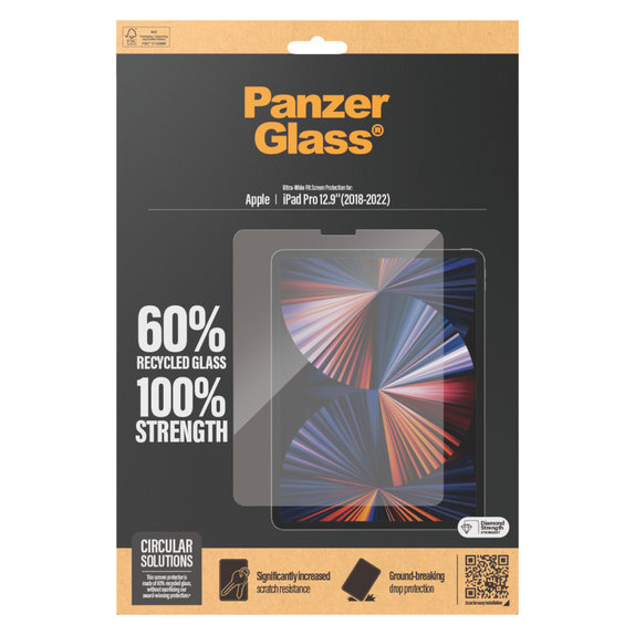 Kaljeno steklo UWF za iPad Pro 12,9'', Prozorna, PanzerGlass