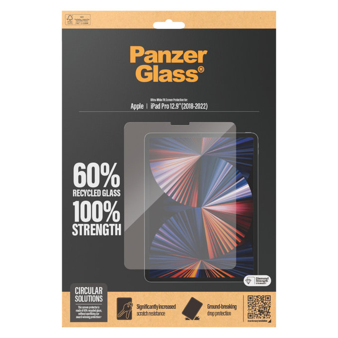 Kaljeno steklo UWF za iPad Pro 12,9'', Prozorna, PanzerGlass