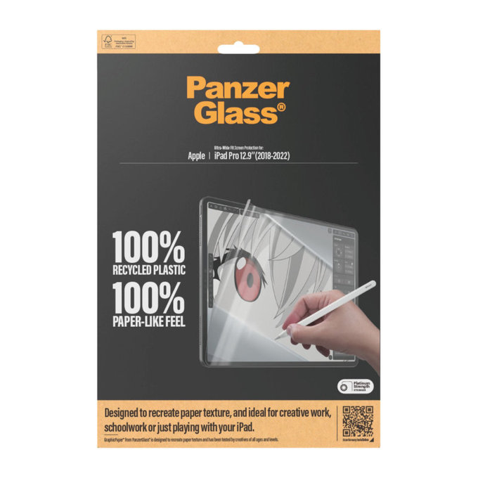 Zaščitna folija GraphicPaper UWF za iPad Pro 12,9", Prozorna, PanzerGlass