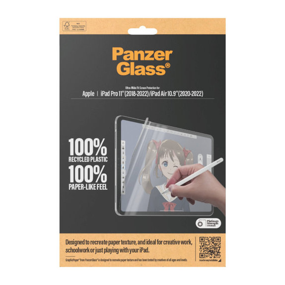 Zaščitna folija GraphicPaper UWF za iPad Pro 11"/Air 10,9'', Prozorna, PanzerGlass