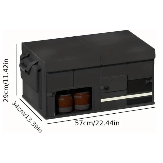 Zložljiv usnjen organizator za prtljažnik z veliko prostornino 60L 57x34x29cm