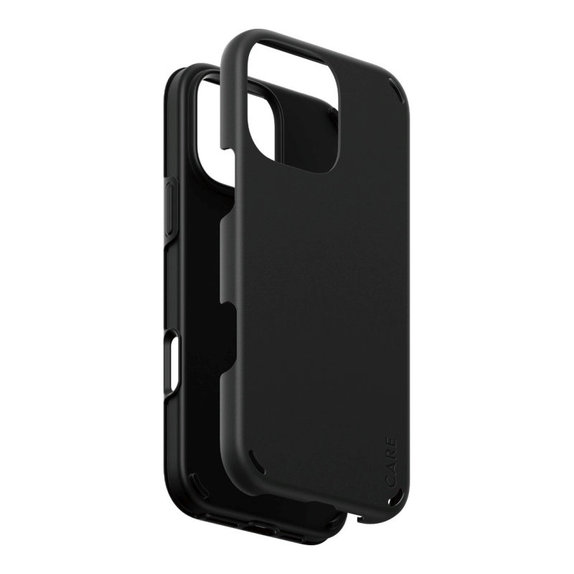 Ovitek Double Defense za iPhone 16 Pro Max, Črna, CARE
