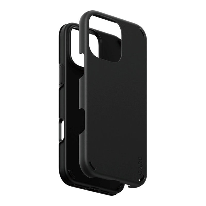 Ovitek Double Defense za iPhone 16 Pro Max, Črna, CARE