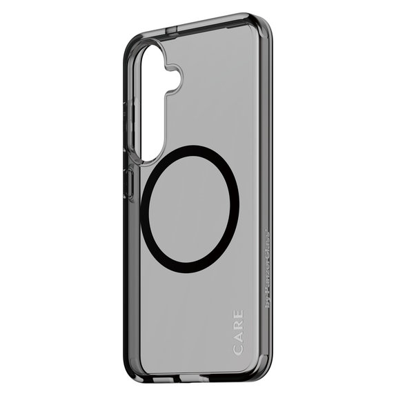 Ovitek Smokey s črnim QI za Samsung Galaxy S25, Črna, PanzerGlass