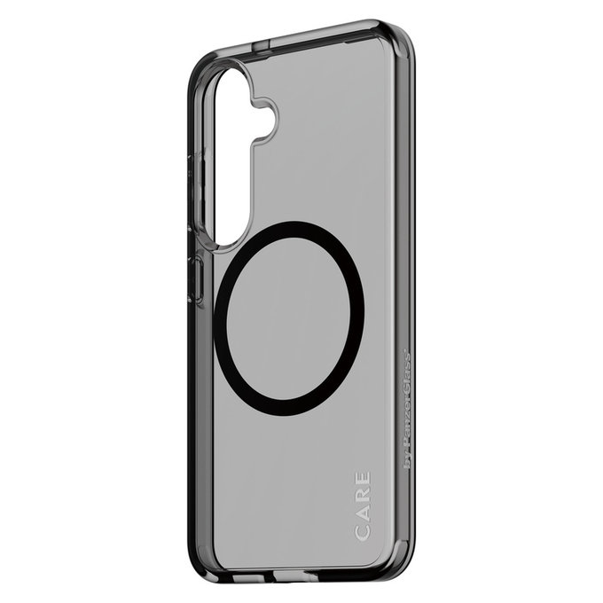 Ovitek Smokey s črnim QI za Samsung Galaxy S25, Črna, PanzerGlass