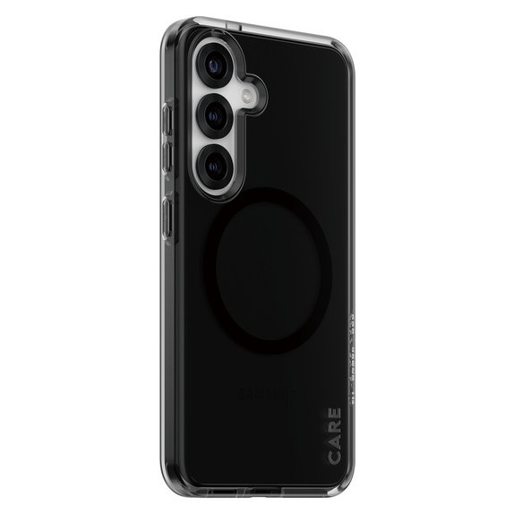Ovitek Smokey s črnim QI za Samsung Galaxy S25, Črna, PanzerGlass