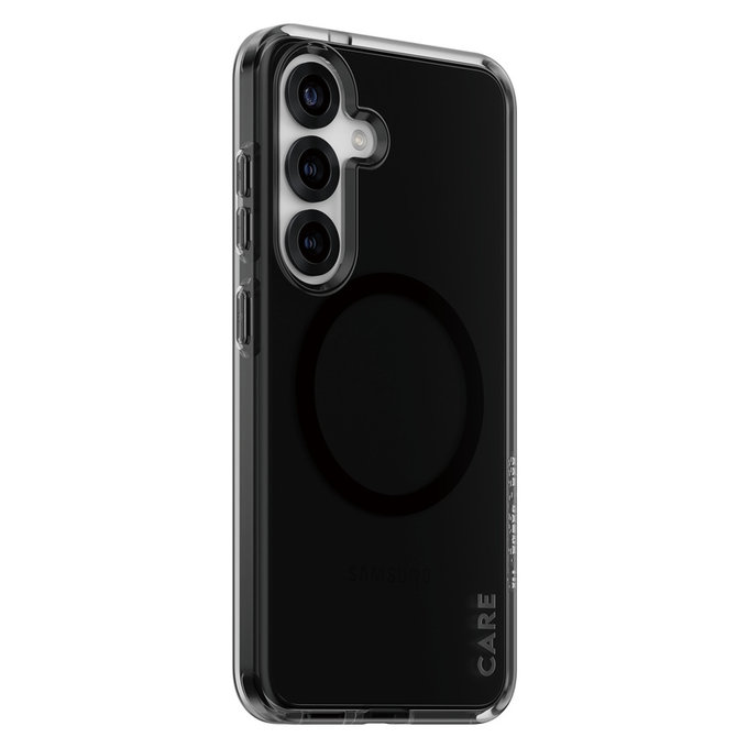 Ovitek Smokey s črnim QI za Samsung Galaxy S25, Črna, PanzerGlass