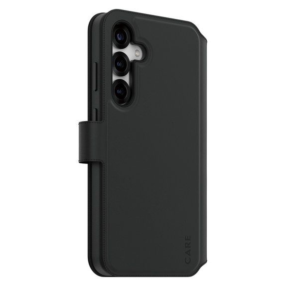Ovitek Wallet Tango Two-In-One s QI za Samsung Galaxy S25+, Črna, PanzerGlass